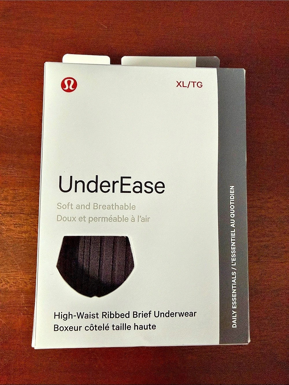 lululemon UnderEase High-Rise Ribbed Brief Underwear Black XL